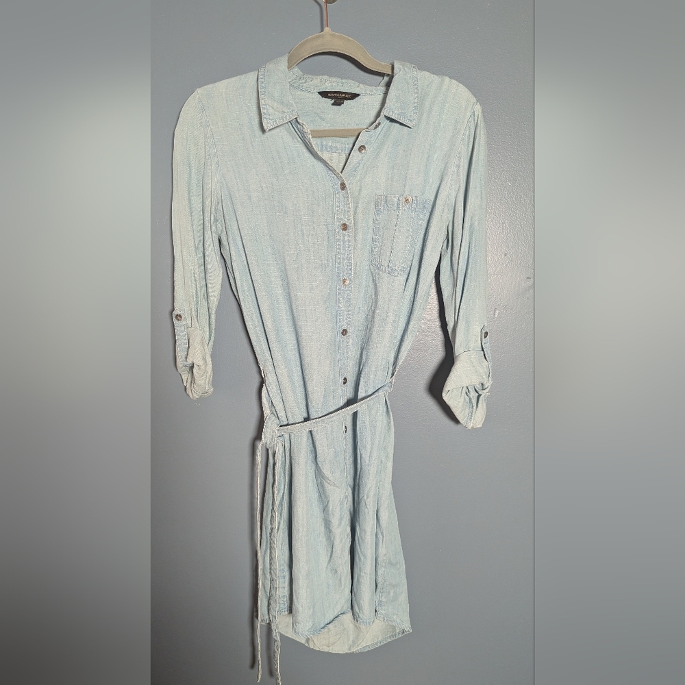 Banana Republic Denim Style Chambray Shirt Dress Women's Size 4